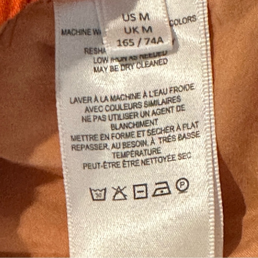 Urban Outfitters Pink, Orange, and White Floral Linen Lined Mini Skirt Medium - Picture 8 of 10